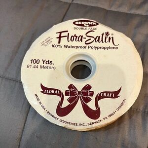 Flora-Satin Ribbon - Classic White